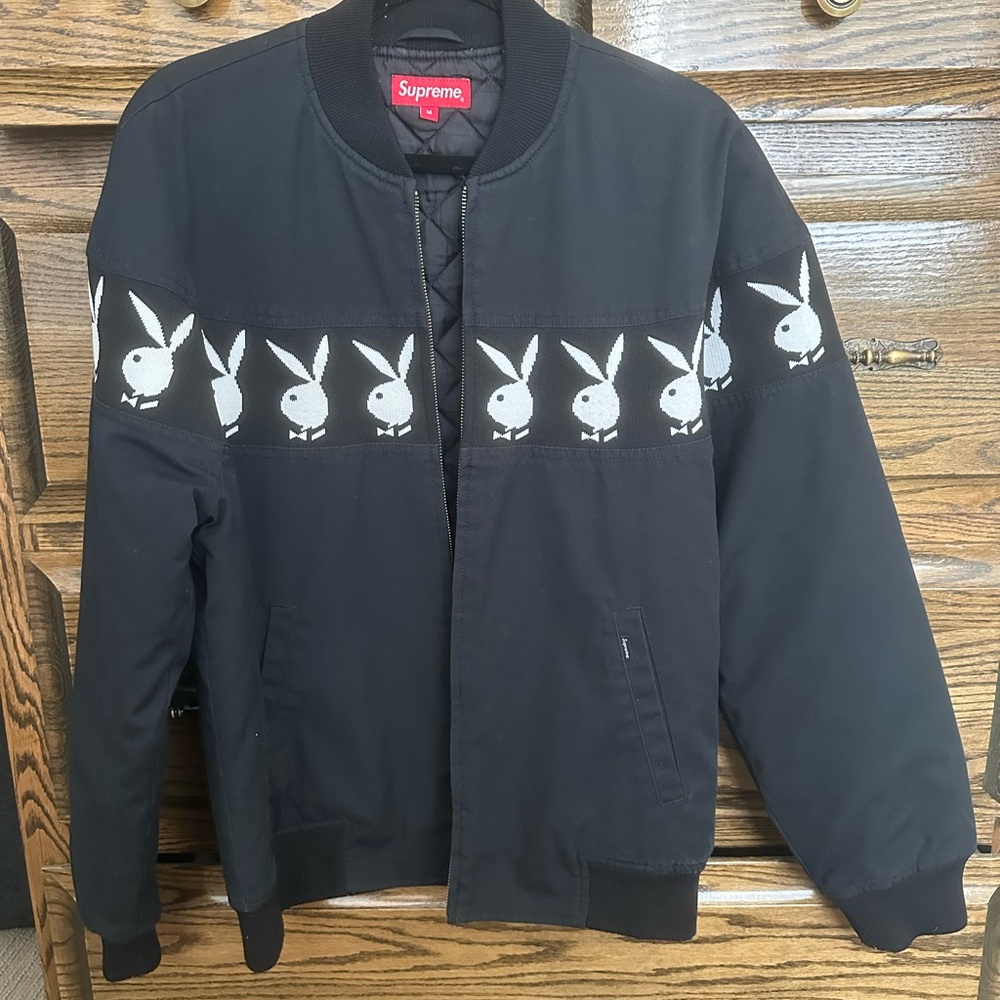 Supreme Playboy Crew Jacket Black